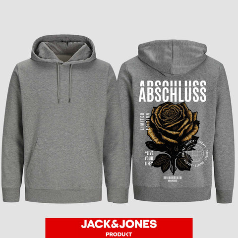 1041 "Abschluss Rose Streetwear" Abschluss Hoodie by Jack&Jones einseitig bedruckt