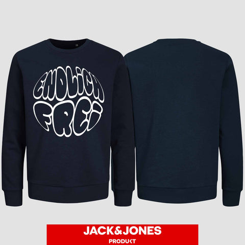 1034 "Endlich Frei" Abi/Abschluss Sweatshirt by Jack&Jones einseitig bedruckt