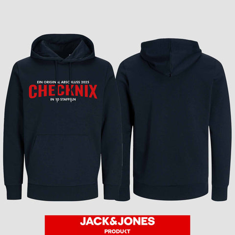 1029 "CHECKNIX" Abschluss Hoodie by Jack&Jones einseitig bedruckt