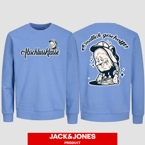 1058 "Endlich" Abschluss Sweatshirt by Jack&Jones beidseitig bedruckt