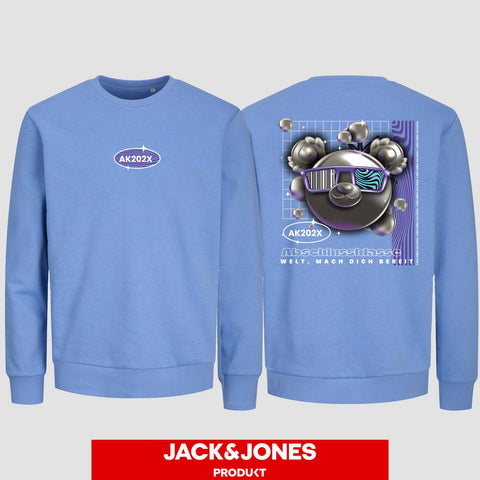 1055 "Welt, mach dich bereit" Abschluss Sweatshirt by Jack&Jones beidseitig bedruckt