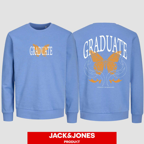 1052 "Graduate" Abschluss Sweatshirt by Jack&Jones beidseitig bedruckt