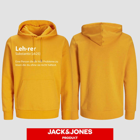 1049 "Definition Lehrer" Abschluss Hoodie by Jack&Jones einseitig bedruckt