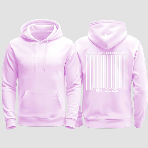 1027 "Abschluss" Abschluss regular College Hoodie beidseitig bedruckt