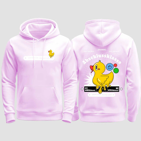 1053 "Ente gut, alles gut" Abschluss regular College Hoodie beidseitig bedruckt