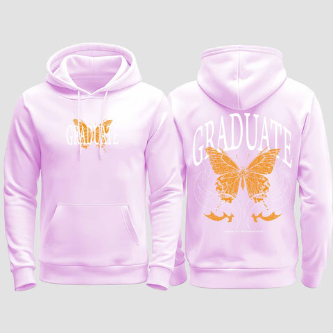 1052 "Graduate" Abschluss / Abi regular College Hoodie beidseitig bedruckt