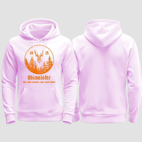 1004 "Abimeister" Abi regular College Hoodie einseitig bedruckt