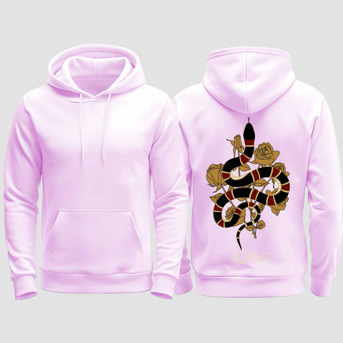 1042 "Snake" Abschluss regular College Hoodie einseitig bedruckt