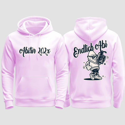 1060 "Endlich Abi" Abschluss regular College Hoodie beidseitig bedruckt