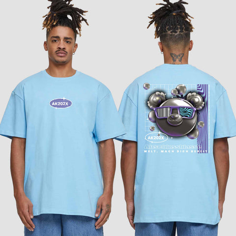 1055 "Welt, mach dich bereit" Abschluss  Oversize T-Shirt beidseitig bedruckt