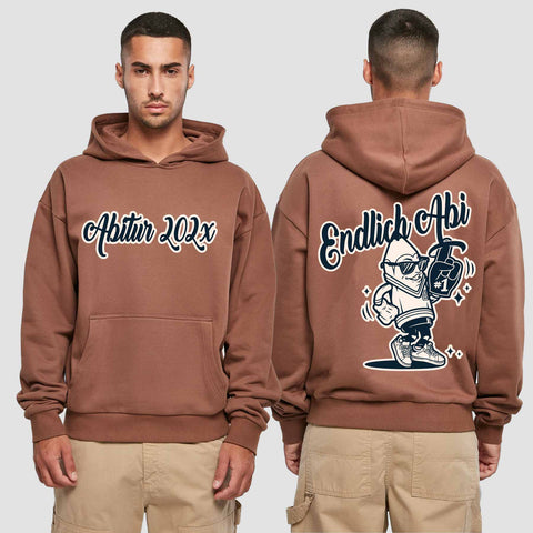 1060 "Endlich Abi" Abi Premium Oversize Hoodie beidseitig bedruckt