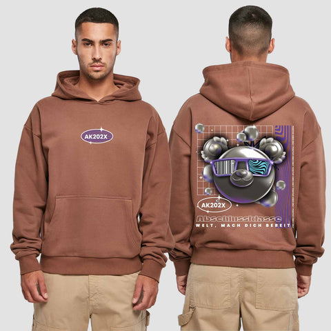 1055 "Welt, mach dich bereit" Abschluss Premium Oversize Hoodie beidseitig bedruckt