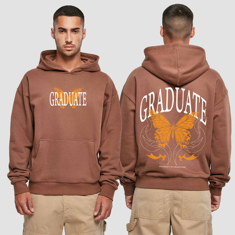1052 "Graduate" Abi / Abschluss Premium Oversize Hoodie beidseitig bedruckt