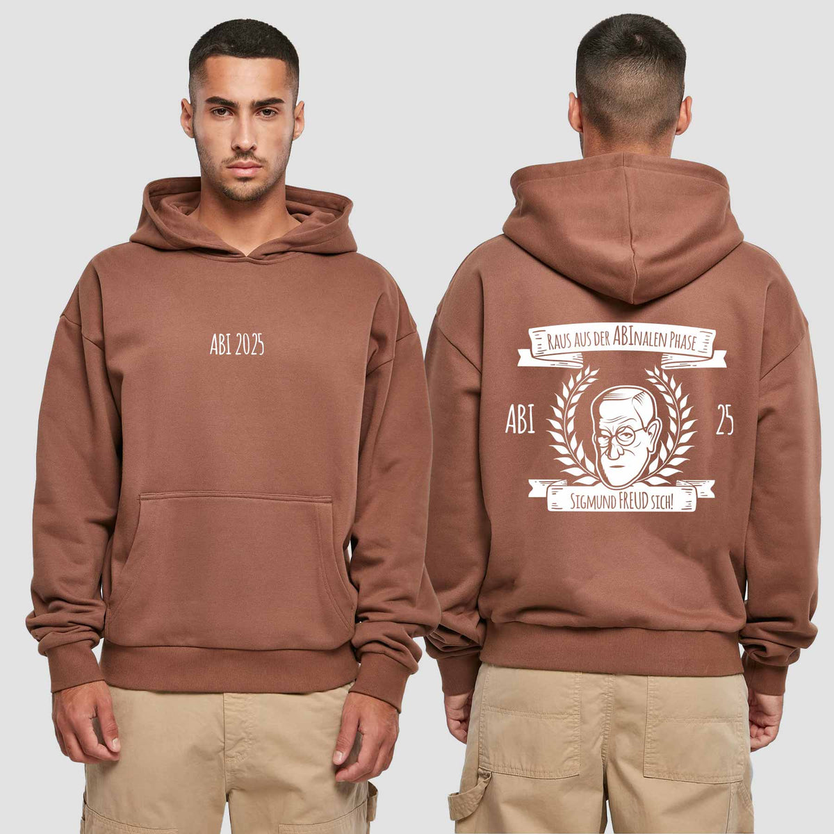 1007 "ABInale Phase" Abi Premium Oversize Hoodie beidseitig bedruckt