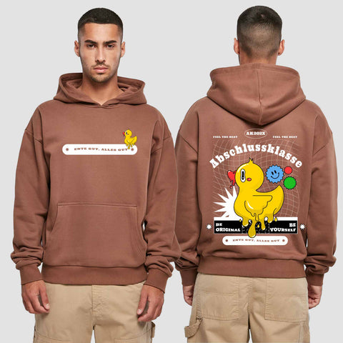 1053 "Ente gut, alles gut" Abschluss Premium Oversize Hoodie beidseitig bedruckt