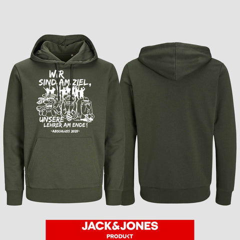 1044 "Lehrer am Ende" Abschluss Hoodie by Jack&Jones einseitig bedruckt