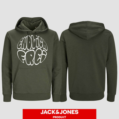 1034 "Endlich frei" Abschluss / ABI Hoodie by Jack&Jones einseitig bedruckt