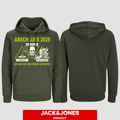 1032 "Chemie" Abschluss Hoodie by Jack&Jones einseitig bedruckt