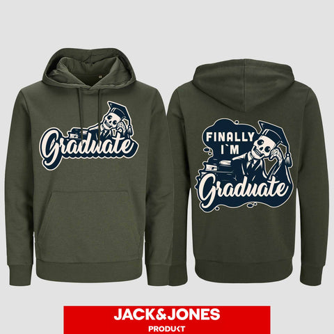 1059 "Graduate" ABI / Abschluss Hoodie by Jack&Jones beidseitig bedruckt