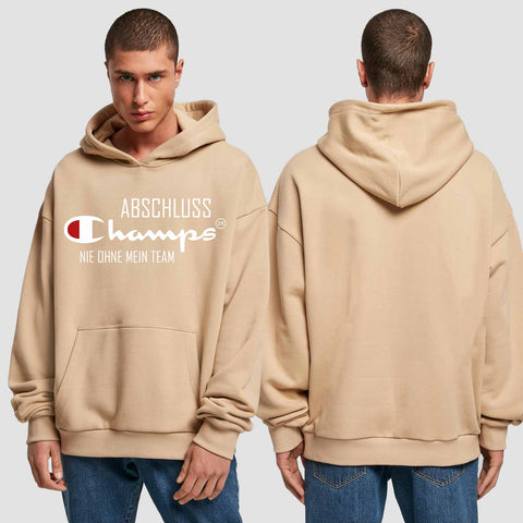 1028 "Abschluss Champs" Abschluss Premium Oversize Hoodie einseitig bedruckt