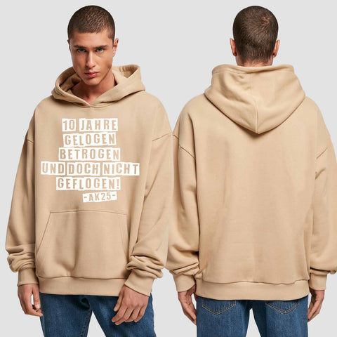 1030 "nicht geflogen" Abschluss Premium Oversize Hoodie einseitig bedruckt