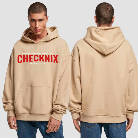 1029 "checknix" Abschluss Premium Oversize Hoodie einseitig bedruckt