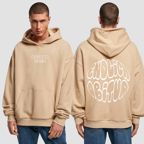 1037 "endlich Frei" Abi Premium Oversize Hoodie beidseitig bedruckt