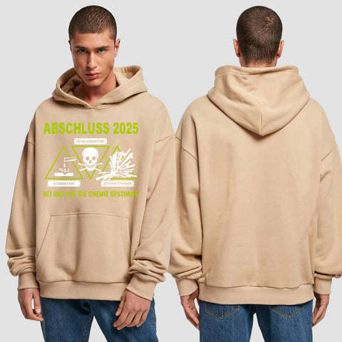 1032 "die Chemie" Abschluss Premium Oversize Hoodie einseitig bedruckt