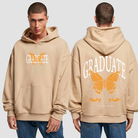 1052 "Graduate" Abi / Abschluss Premium Oversize Hoodie beidseitig bedruckt