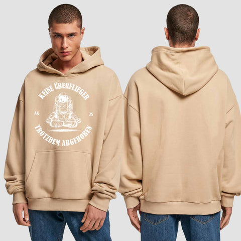 1043 "keine Überflieger" Abschluss Premium Oversize Hoodie einseitig bedruckt