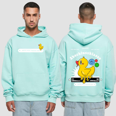 1053 "Ente gut, alles gut" Abschluss Premium Oversize Hoodie beidseitig bedruckt