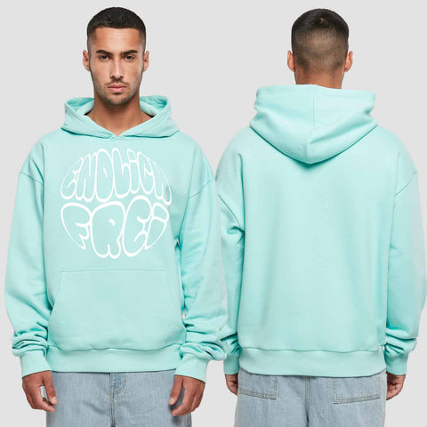 1034 "endlich Frei" Abi/Abschluss Premium Oversize Hoodie einseitig bedruckt