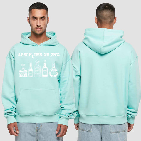 1039 "Abschluss 20,25%" Abschluss Premium Oversize Hoodie einseitig bedruckt