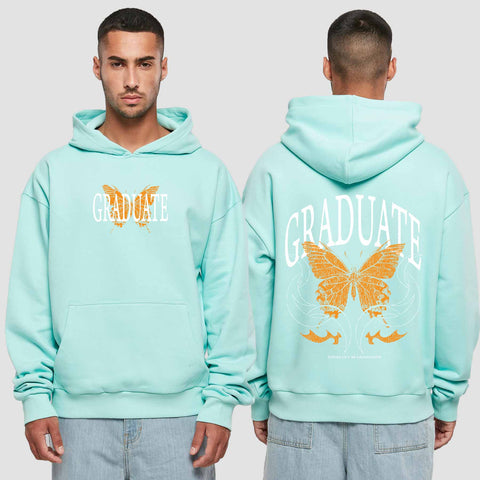 1052 "Graduate" Abi / Abschluss Premium Oversize Hoodie beidseitig bedruckt