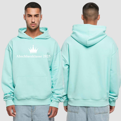 1047 "Abschlussklasse Krone" Abschluss Premium Oversize Hoodie einseitig bedruckt