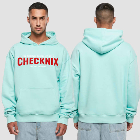 1029 "checknix" Abschluss Premium Oversize Hoodie einseitig bedruckt