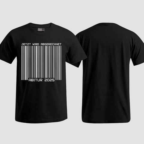 1025 "Barcode" ABI T-Shirt einseitig bedruckt