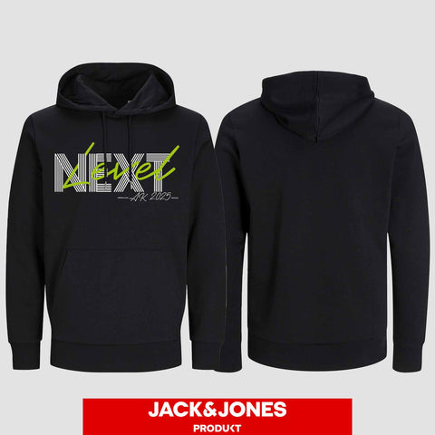 1045 "Next Level" Abschluss Hoodie by Jack&Jones einseitig bedruckt