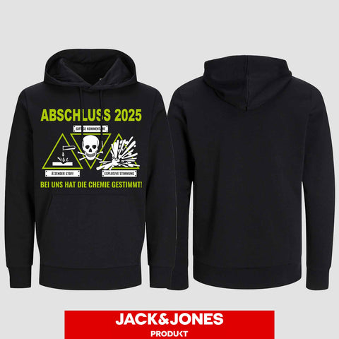 1032 "Chemie" Abschluss Hoodie by Jack&Jones einseitig bedruckt