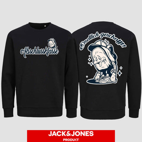 1058 "Endlich" Abschluss Sweatshirt by Jack&Jones beidseitig bedruckt
