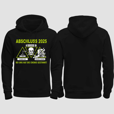 1032 "Chemie" Abschluss regular College Hoodie einseitig bedruckt