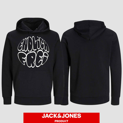 1034 "Endlich frei" Abschluss / ABI Hoodie by Jack&Jones einseitig bedruckt