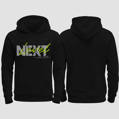 1045 "next Level" Abschluss regular College Hoodie einseitig bedruckt