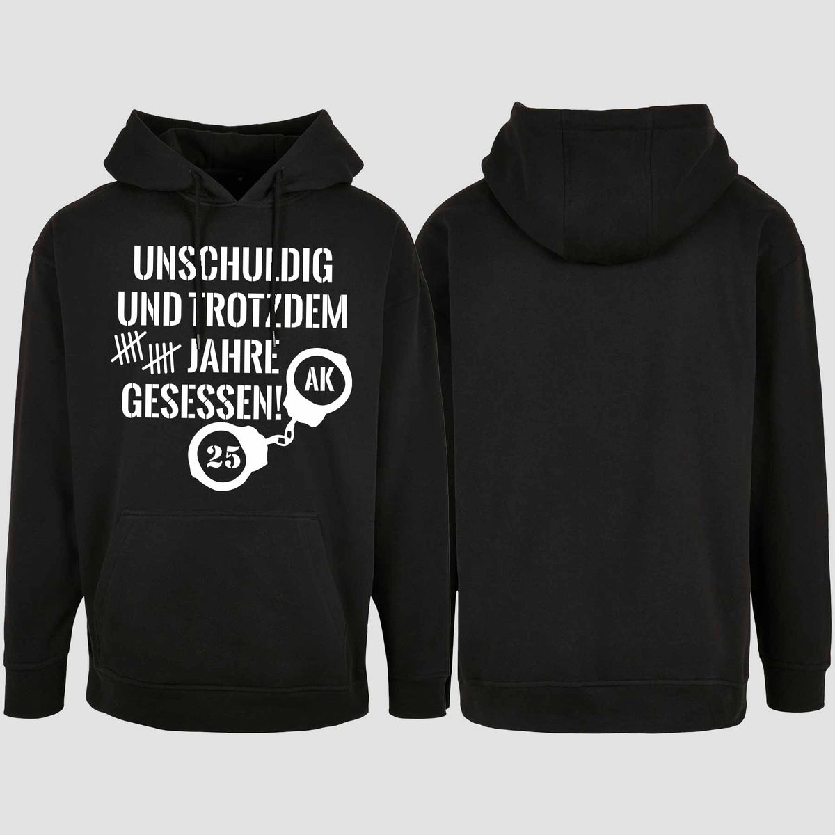 1008 "Unschuldig" Abschluss Oversize Hoodie