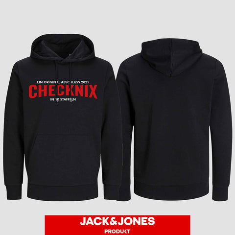 1029 "CHECKNIX" Abschluss Hoodie by Jack&Jones einseitig bedruckt
