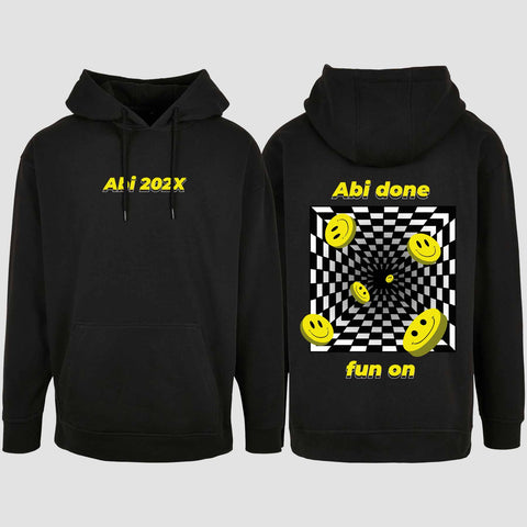 1054 "Abi done" Abi Oversize Hoodie beidseitig bedruckt
