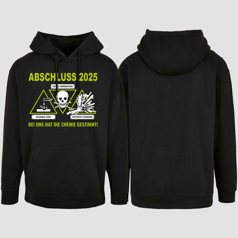 1032 "Chemie" Abschluss Oversize Hoodie einseitig bedruckt