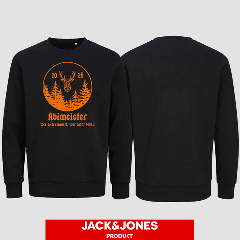1004 "Abimeister" Abi Sweatshirt by Jack&Jones einseitig bedruckt