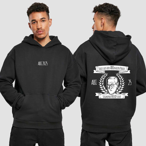 1007 "ABInale Phase" Abi Premium Oversize Hoodie beidseitig bedruckt