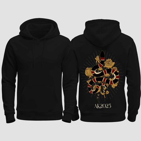 1042 "Snake" Abschluss regular College Hoodie einseitig bedruckt